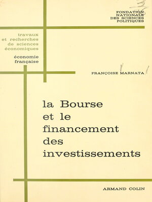 cover image of La Bourse et le financement des investissements